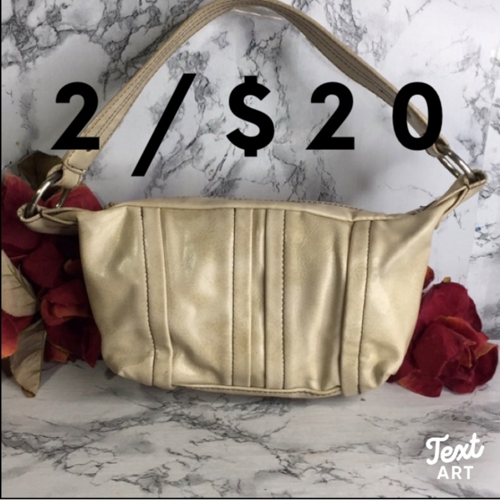 Vintage Y2K Ivory PVC Shoulder Bag